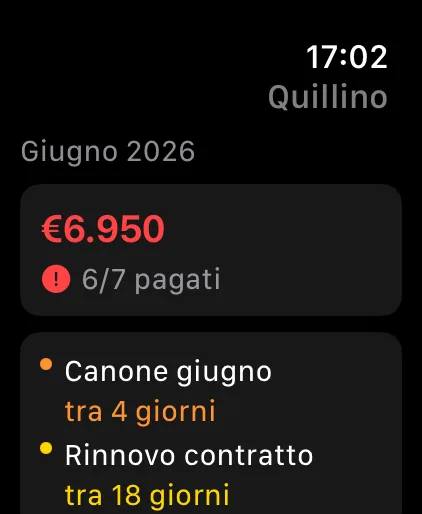 Quillino su Apple Watch